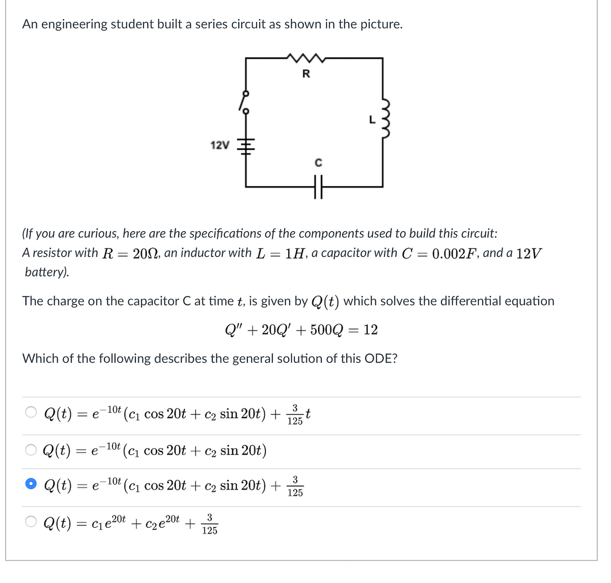 Answered An Engineering Student Built A Series Bartleby