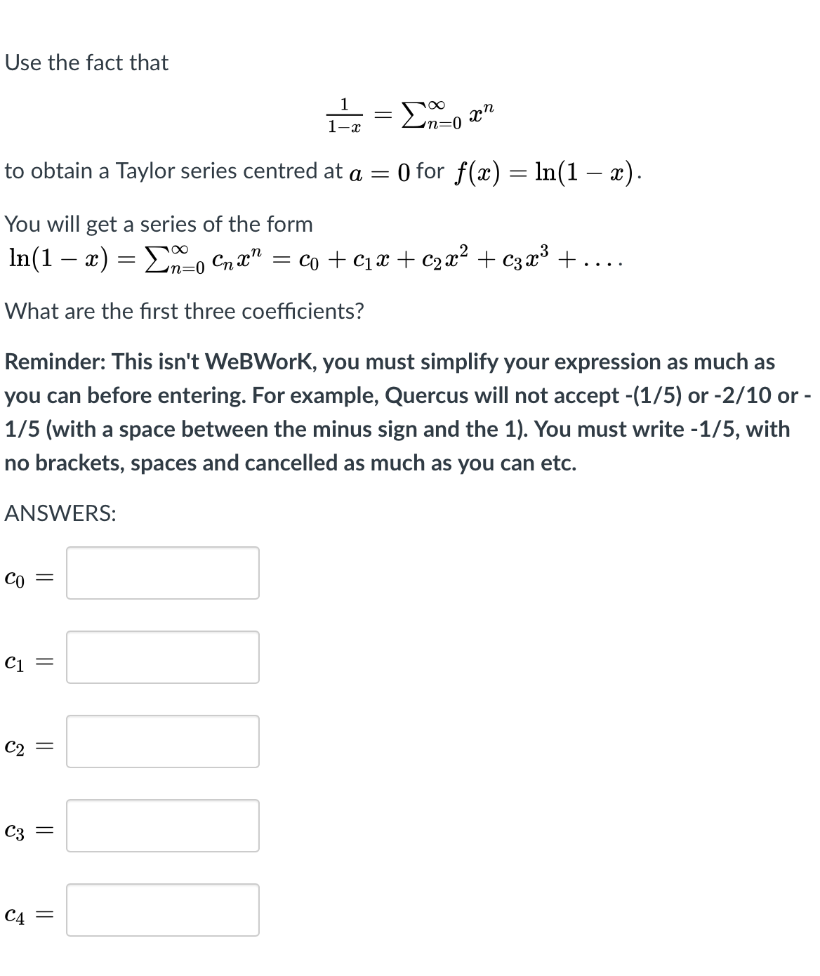 Answered Use The Fact That 1 1 X N 0 To Obtain A Bartleby