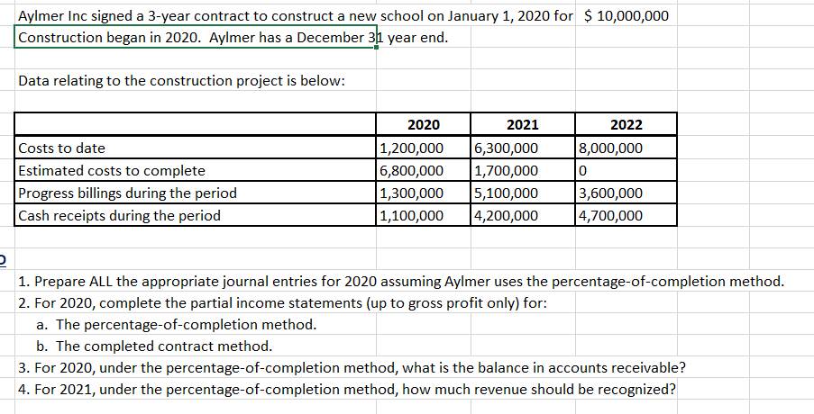 Answered: Aylmer Inc signed a 3-year contract to… | bartleby