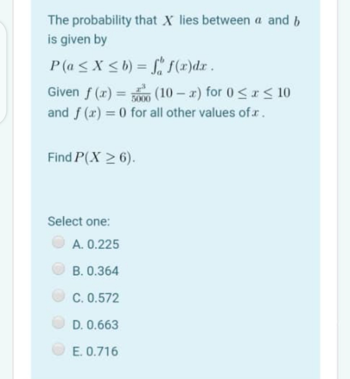 Answered The Probability That X Lies Between A Bartleby