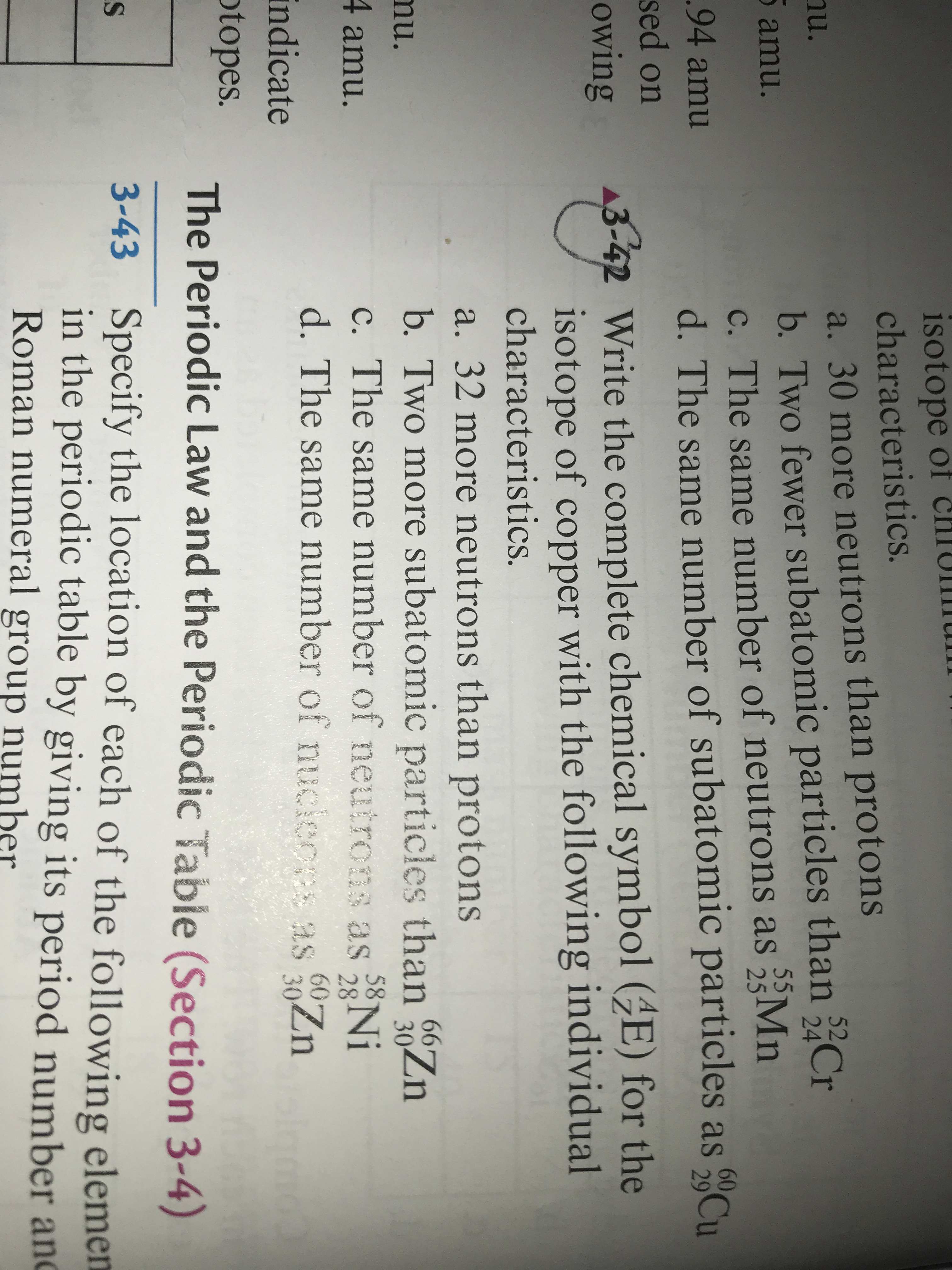 Answered Write The Complete Chemical Symbol E Bartleby