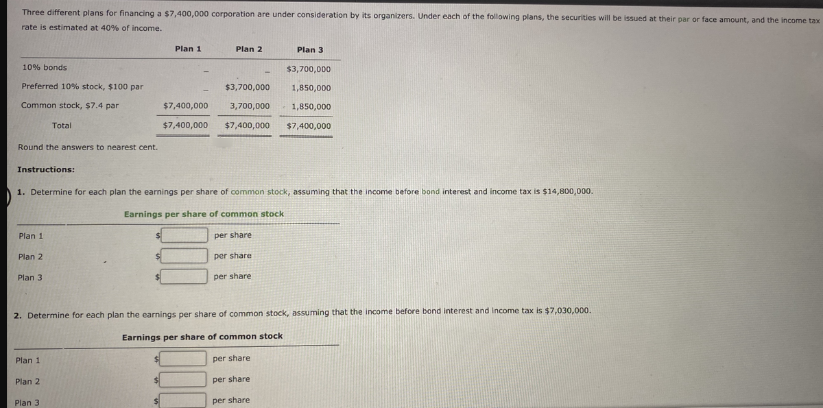 Answered: Three different plans for financing a… | bartleby