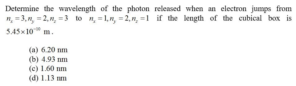 Answered Determine The Wavelength Of The Photon Bartleby