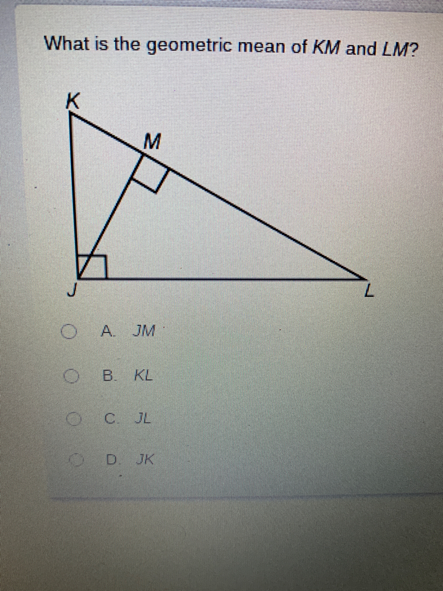 Answered What Is The Geometric Mean Of Km And Bartleby