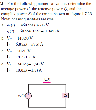 Answered 3 For The Following Numerical Values Bartleby