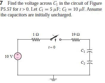 Answered 7 Find The Voltage Across C In The Bartleby