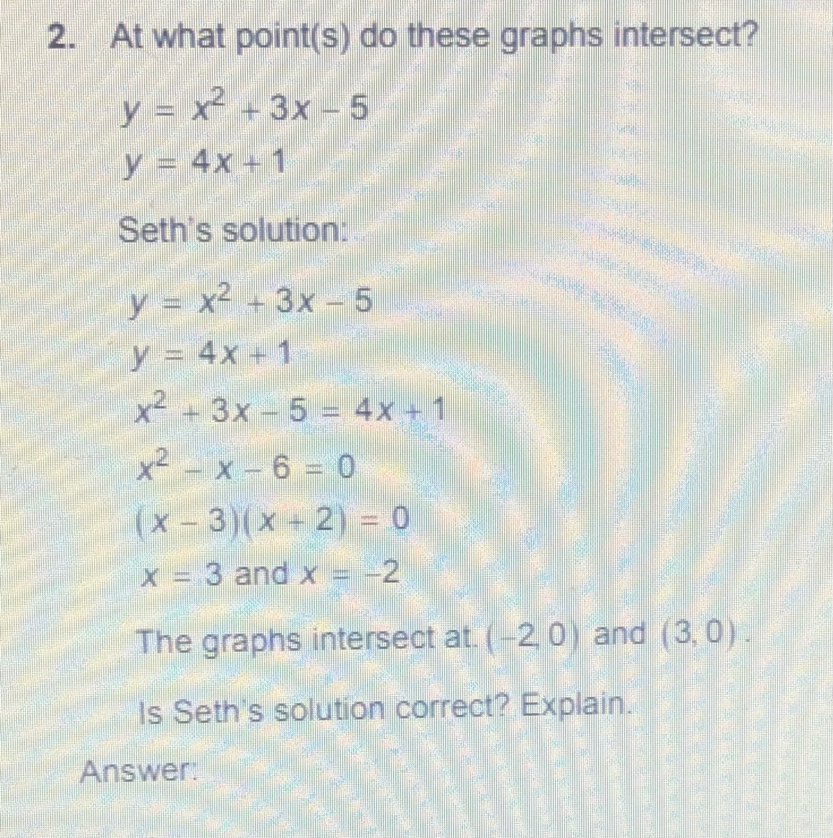 Answered At What Point S Do These Graphs Bartleby