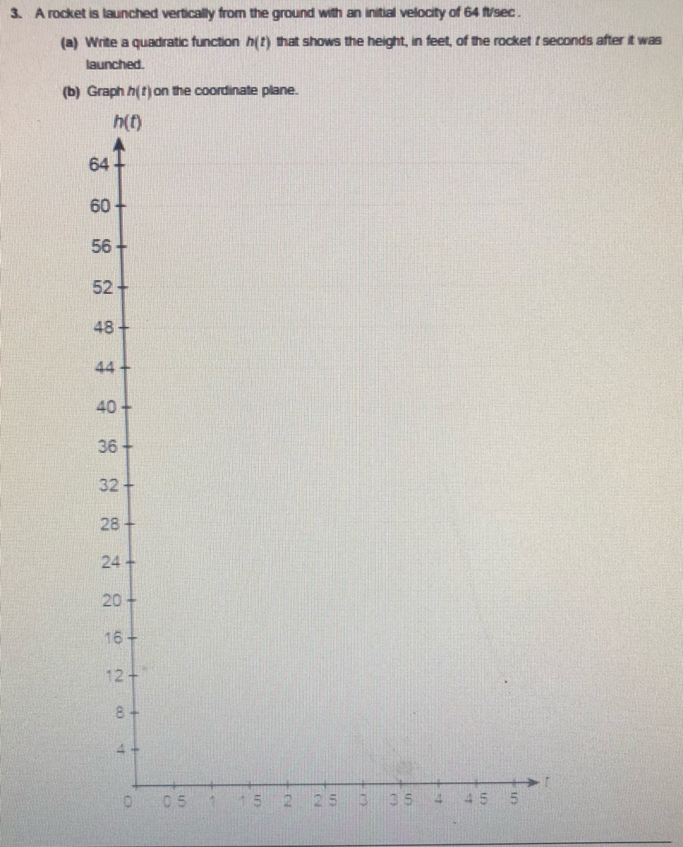 Answered 3 A Rocket Is Launched Vertically From Bartleby