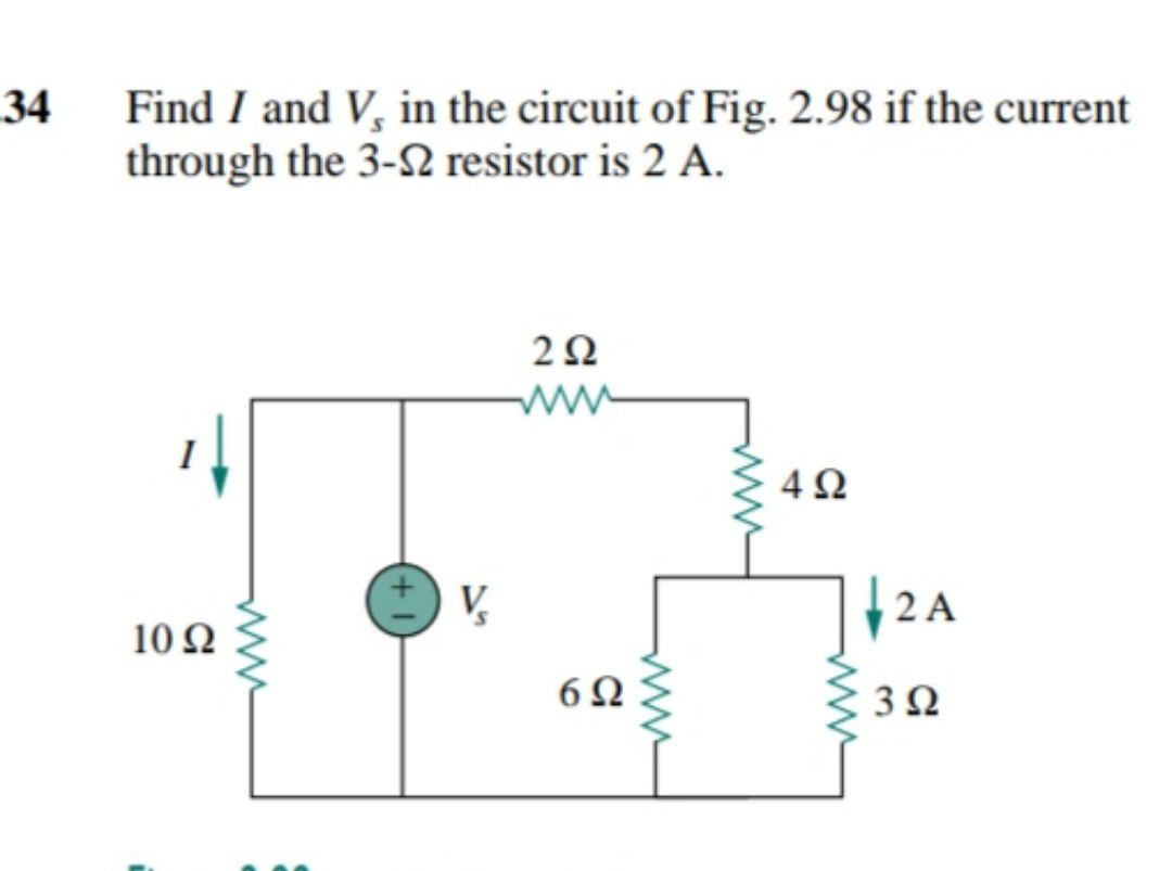 Answered 34 Find I And V In The Circuit Of Fig Bartleby