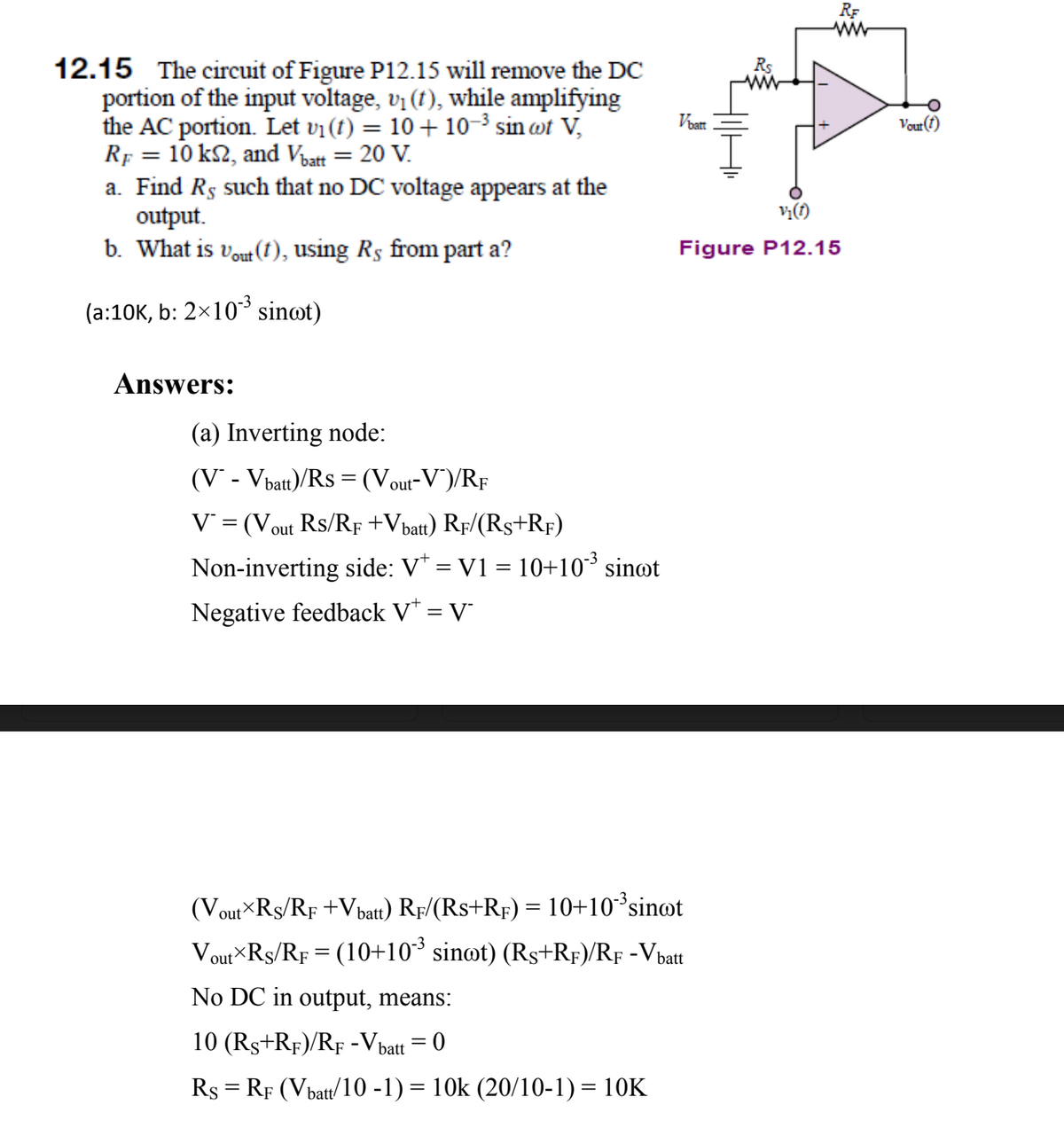 Answered Rf Ww 12 15 The Circuit Of Figure Bartleby