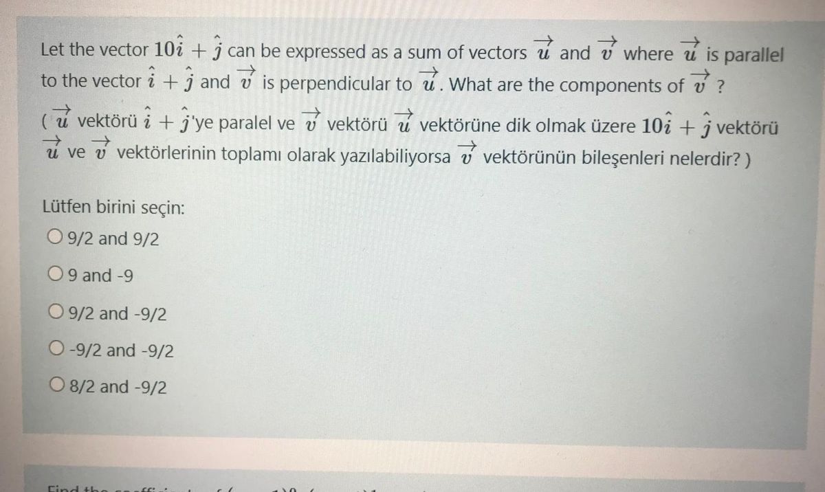 Answered Let The Vector 10i J Can Be Expressed Bartleby