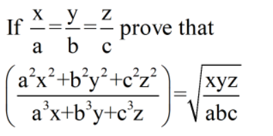 Answered X Y Z If Prove That B C A Bartleby