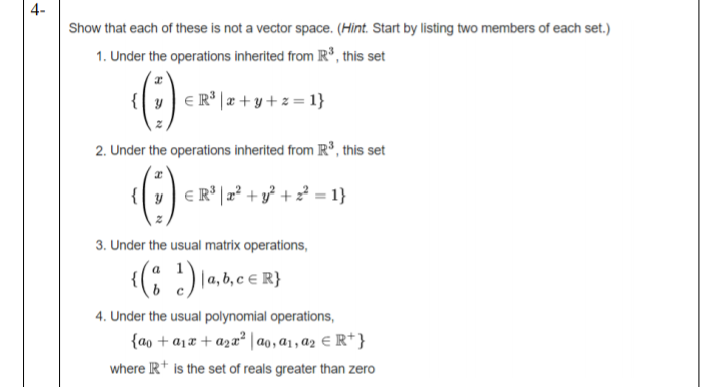 Answered Show That Each Of These Is Not A Vector Bartleby