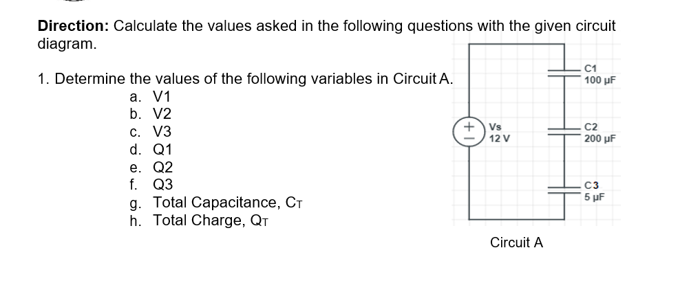 Answered Direction Calculate The Values Asked Bartleby