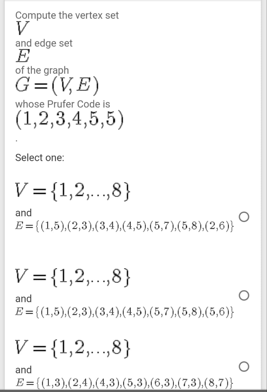 Answered Compute The Vertex Set V And Edge Set E Bartleby