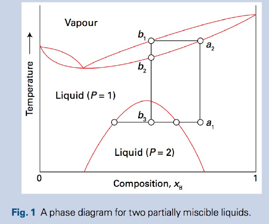 Answered: Vapour B, B, Liquid (P= 1) а, Liquid (P… | Bartleby