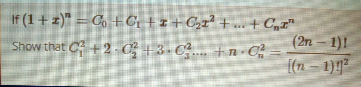 Answered If 1 1 Co C Z Czr C 2n Bartleby