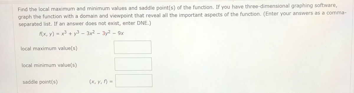 Answered Find The Local Maximum And Minimum Bartleby 0385