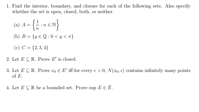 Answered Of E 4 Let E Cr Be A Bounded Set Bartleby