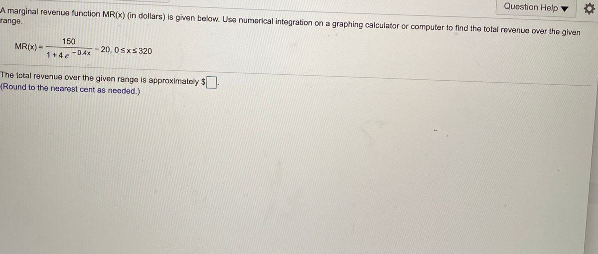 Answered A Marginal Revenue Function Mr X In Bartleby