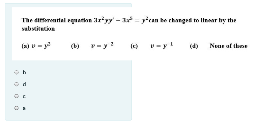 Answered The Differential Equation 3x Yy 3x5 Bartleby