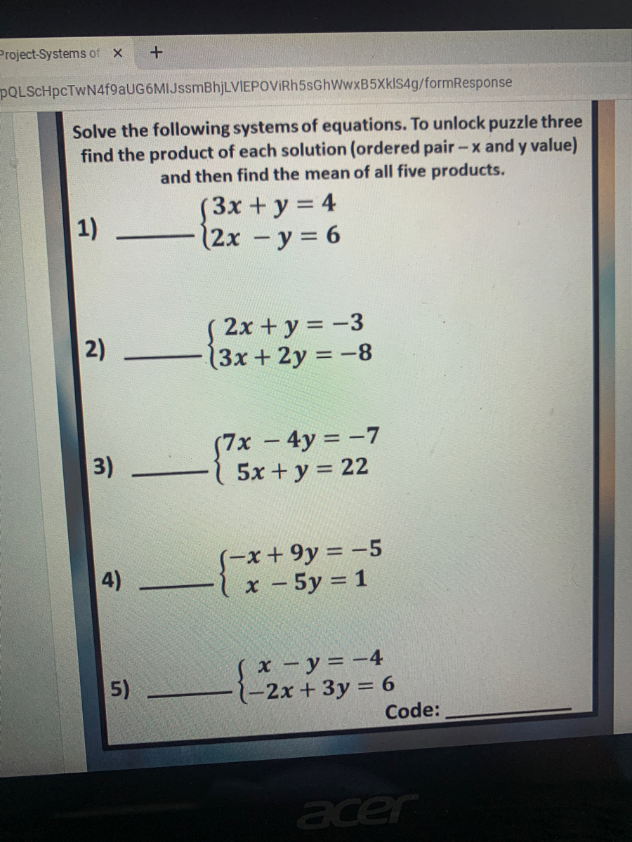 Answered Solve The Following Systems Of… Bartleby