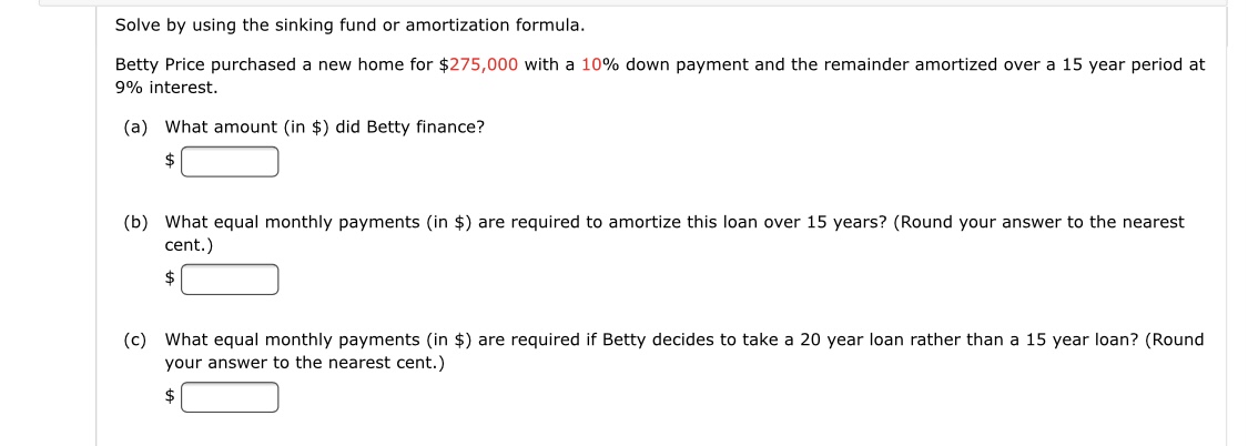 Answered: Solve by using the sinking fund or… | bartleby