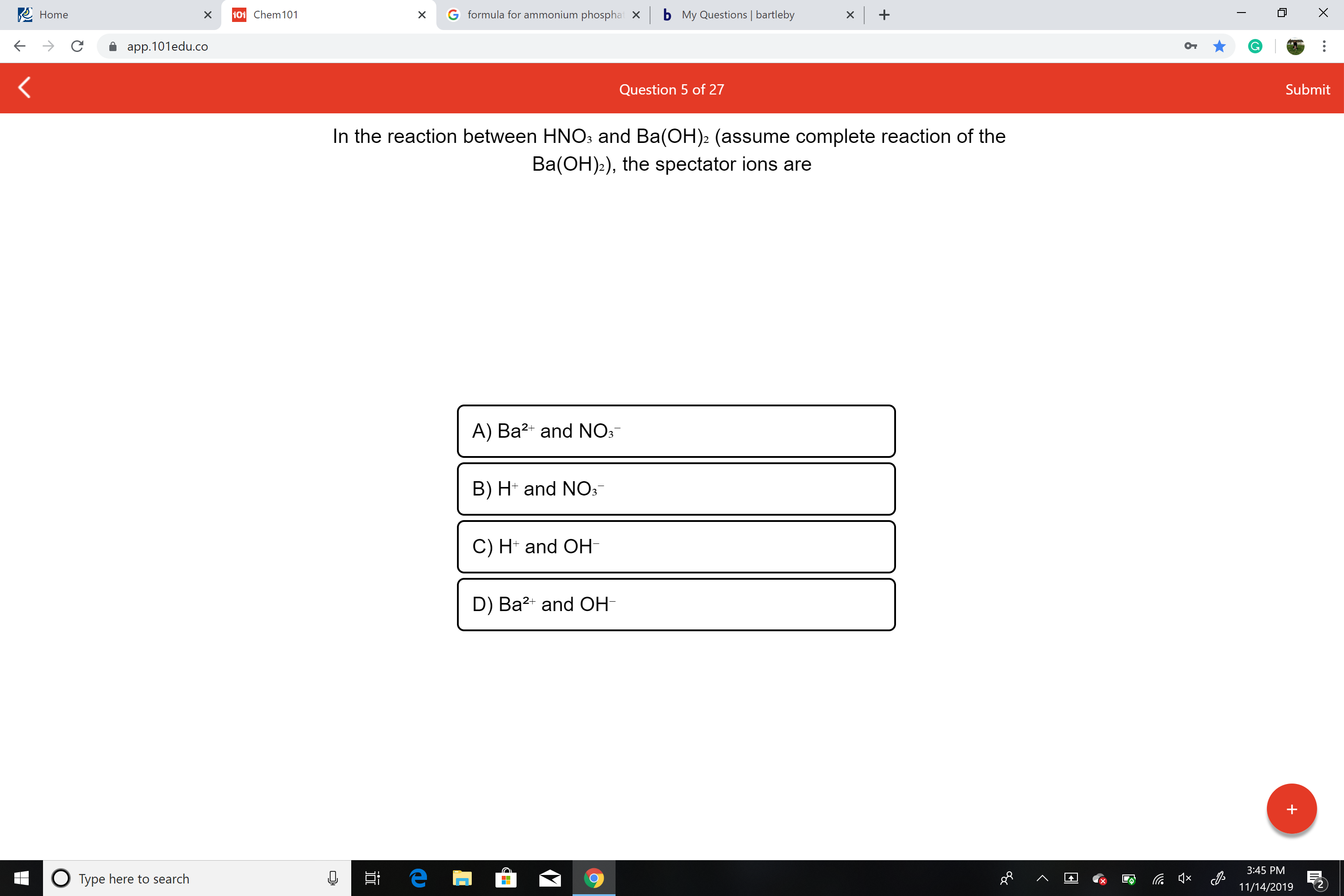 Answered G Formula For Ammonium Phosphat X B My Bartleby