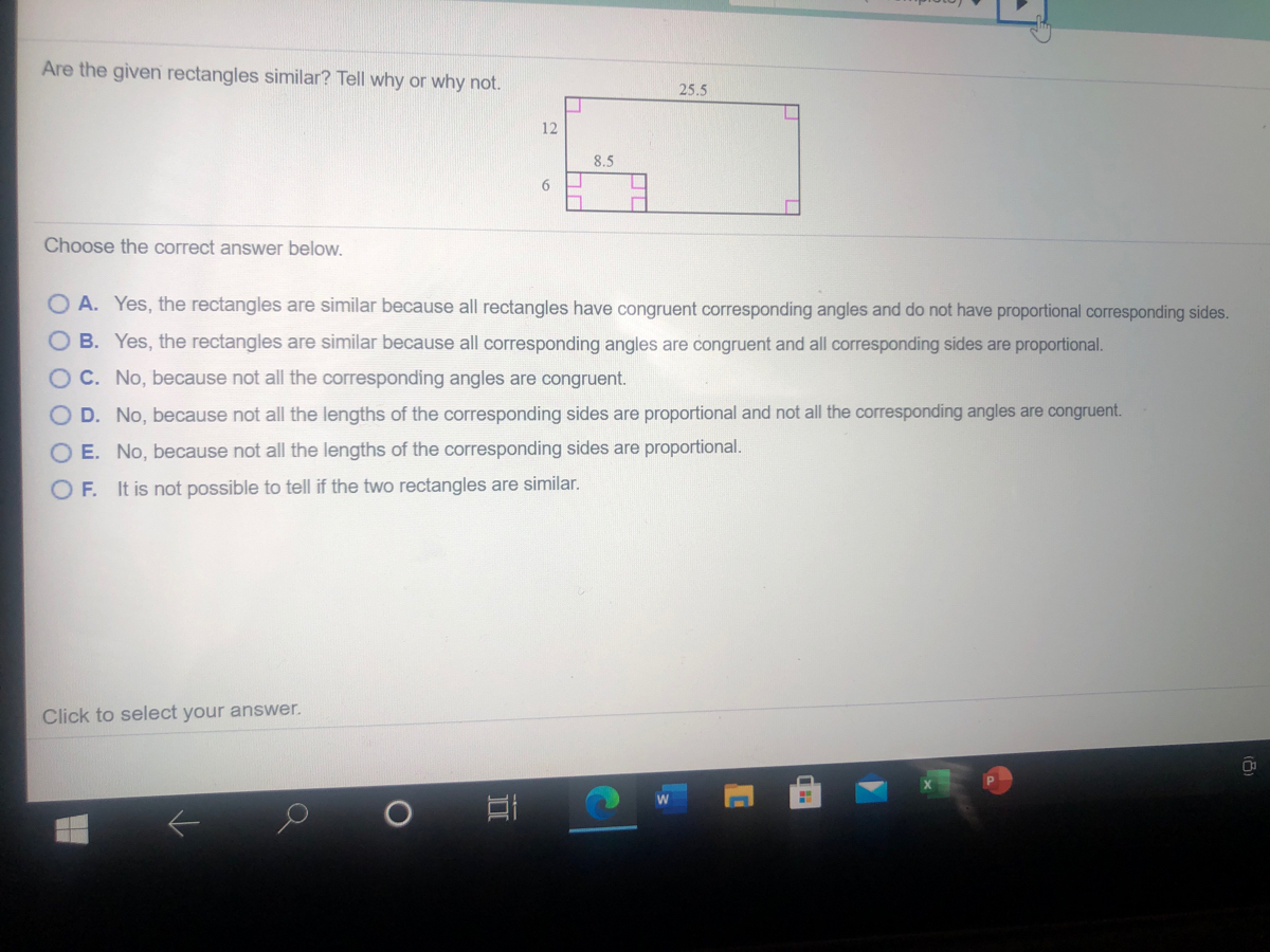 Answered: Are The Given Rectangles Similar? Tell… | Bartleby