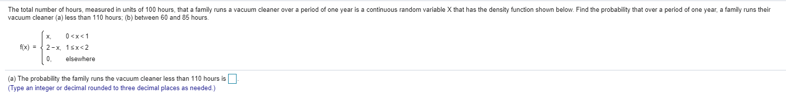 Answered: The total number of hours, measured in… | bartleby