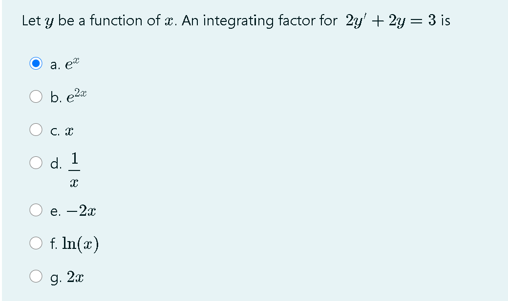 Answered Let Y Be A Function Of X An Bartleby