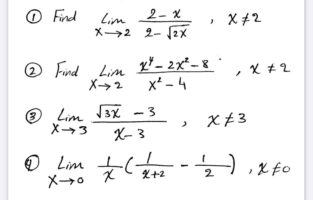 Answered: O Find 2- X Lim X→2 2- 2X X #2 xY _ 2x²… | bartleby