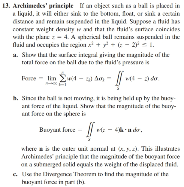 Answered 13 Archimedes Principle If An Object Bartleby