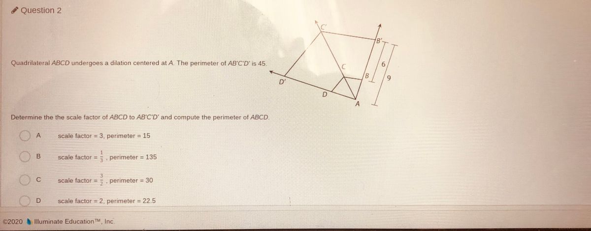 Answered Quadrilateral Abcd Undergoes A Dilation Bartleby 1622