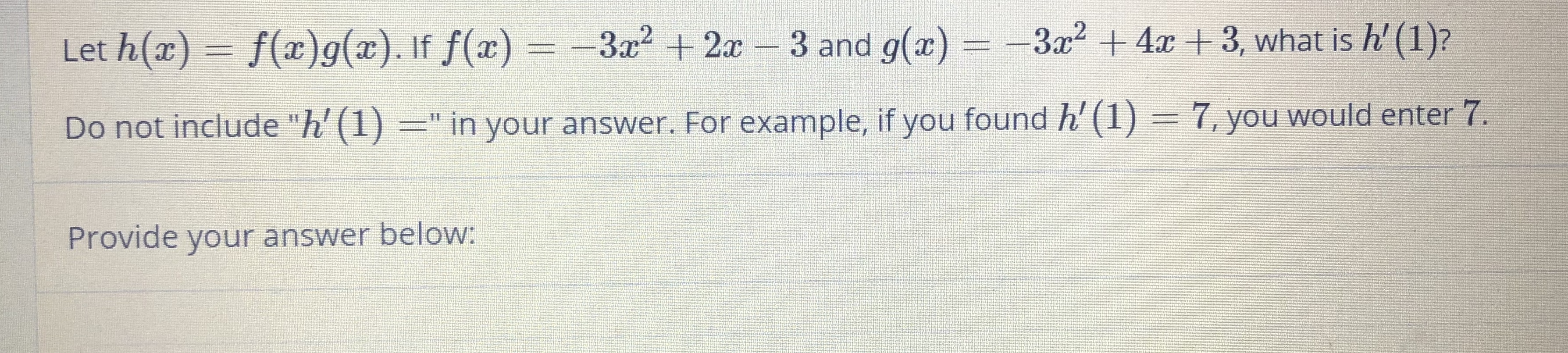 Answered Let Hx Fxgx If Fx 3x²2x Bartleby 