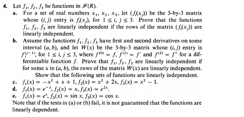 Answered Let F1 F2 F3 Be Functions In F R A Bartleby