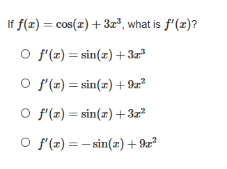 Answered If F X Cos X 3z What Is F Ae O Bartleby