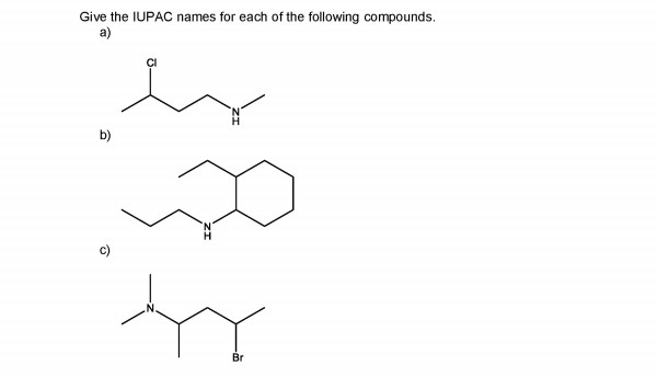 Answered Give The Iupac Names For Each Of The Bartleby