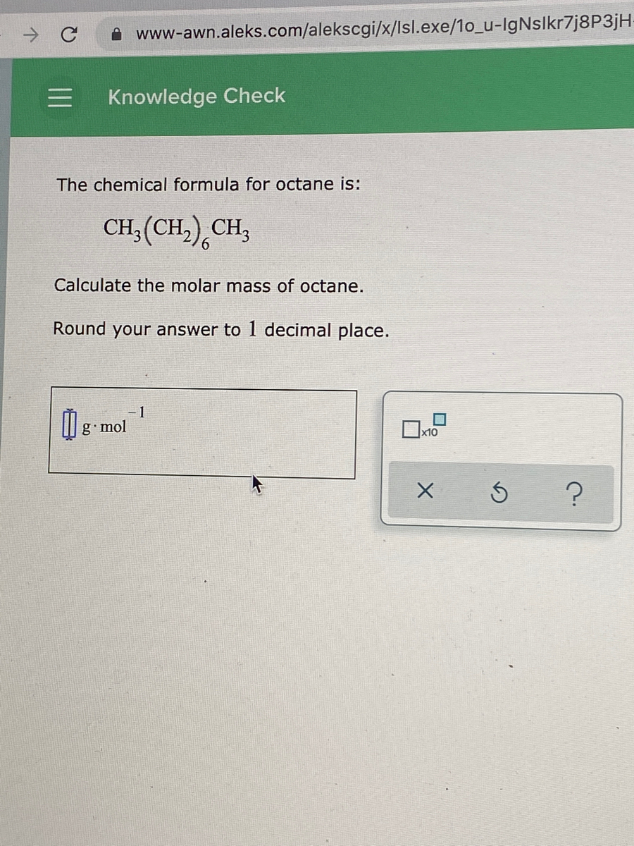 Answered The Chemical Formula For Octane Is Ch Bartleby