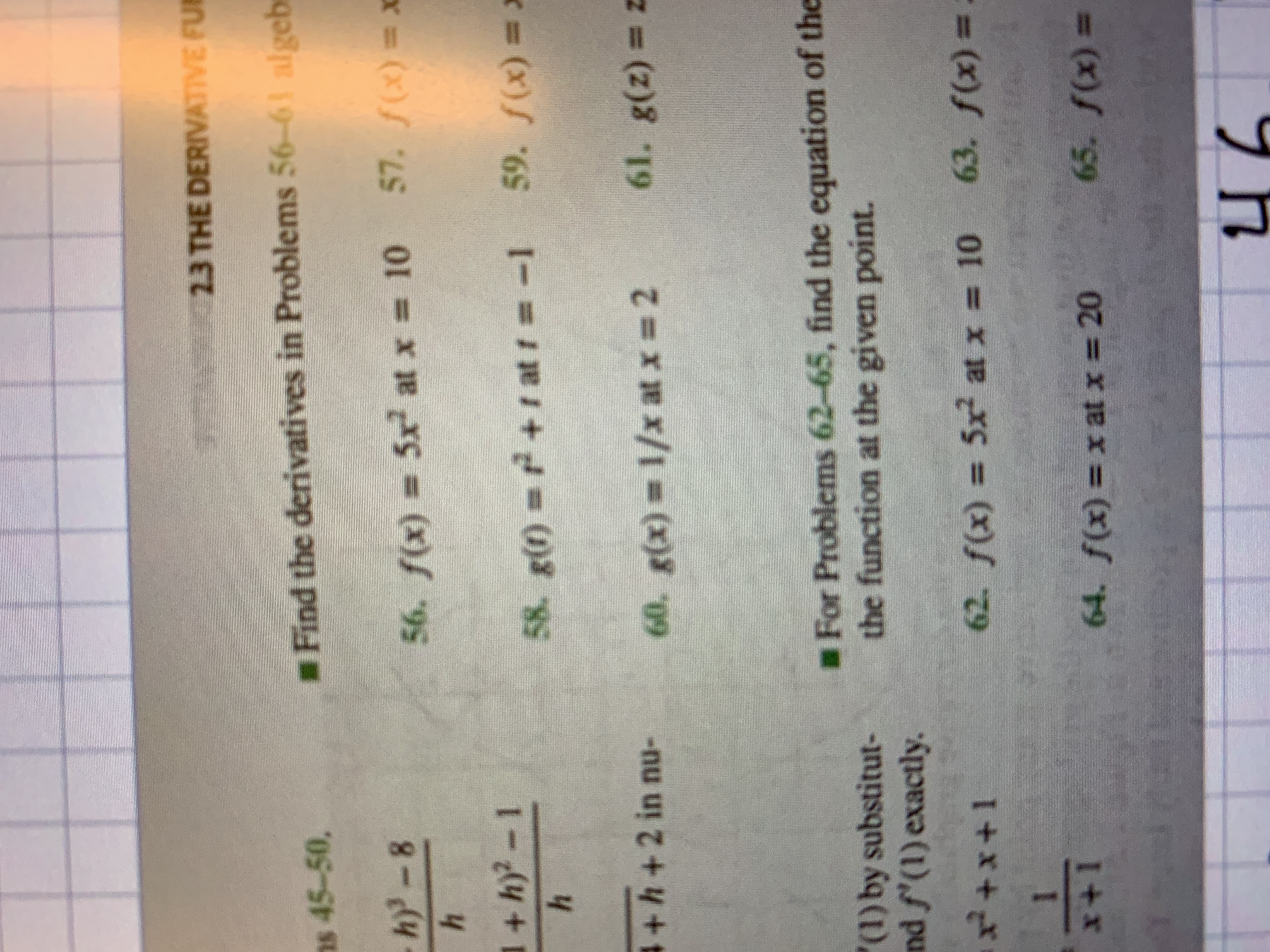 Answered V0 Fu 23 The Derivative Find The Bartleby