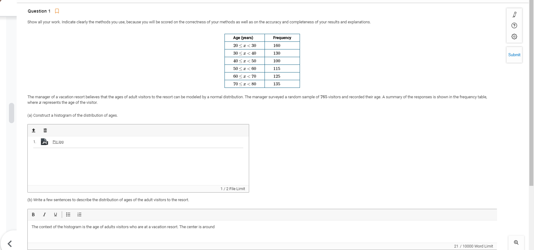 Answered: Question 1 A Show All Your Work.… 