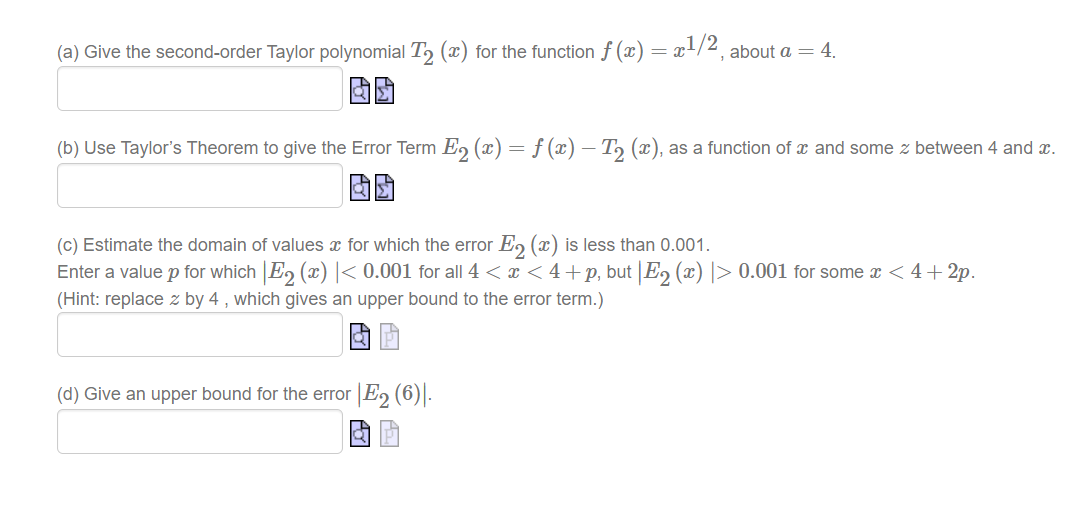 Answered B Use Taylor S Theorem To Give The Bartleby