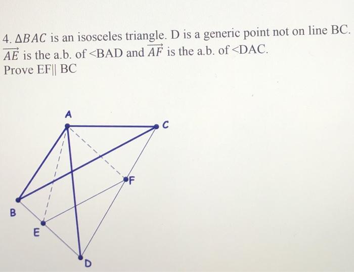 Answered 4 Abac Is An Isosceles Triangle D Is Bartleby