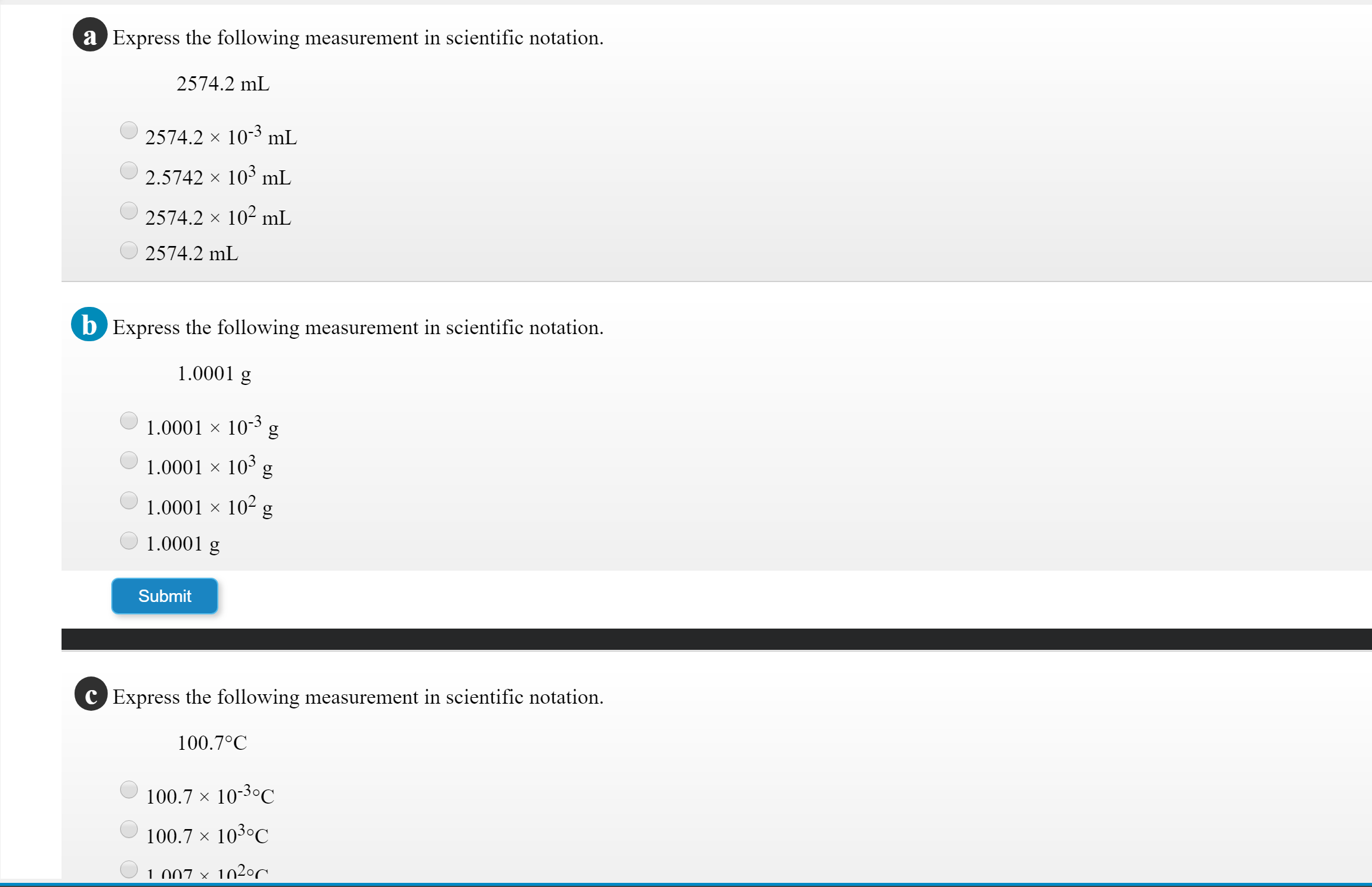 Answered A Express The Following Measurement In Bartleby