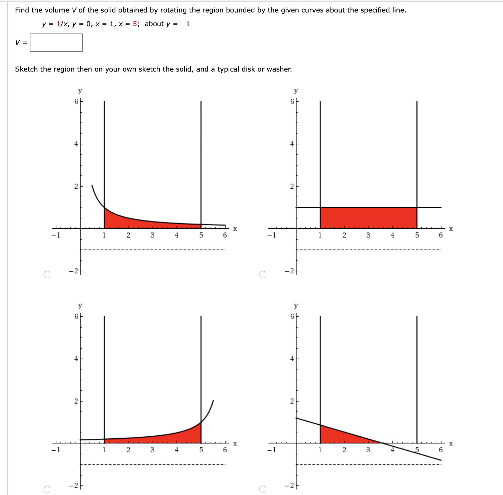 Answered Find The Volume V Of The Solid Obtained Bartleby