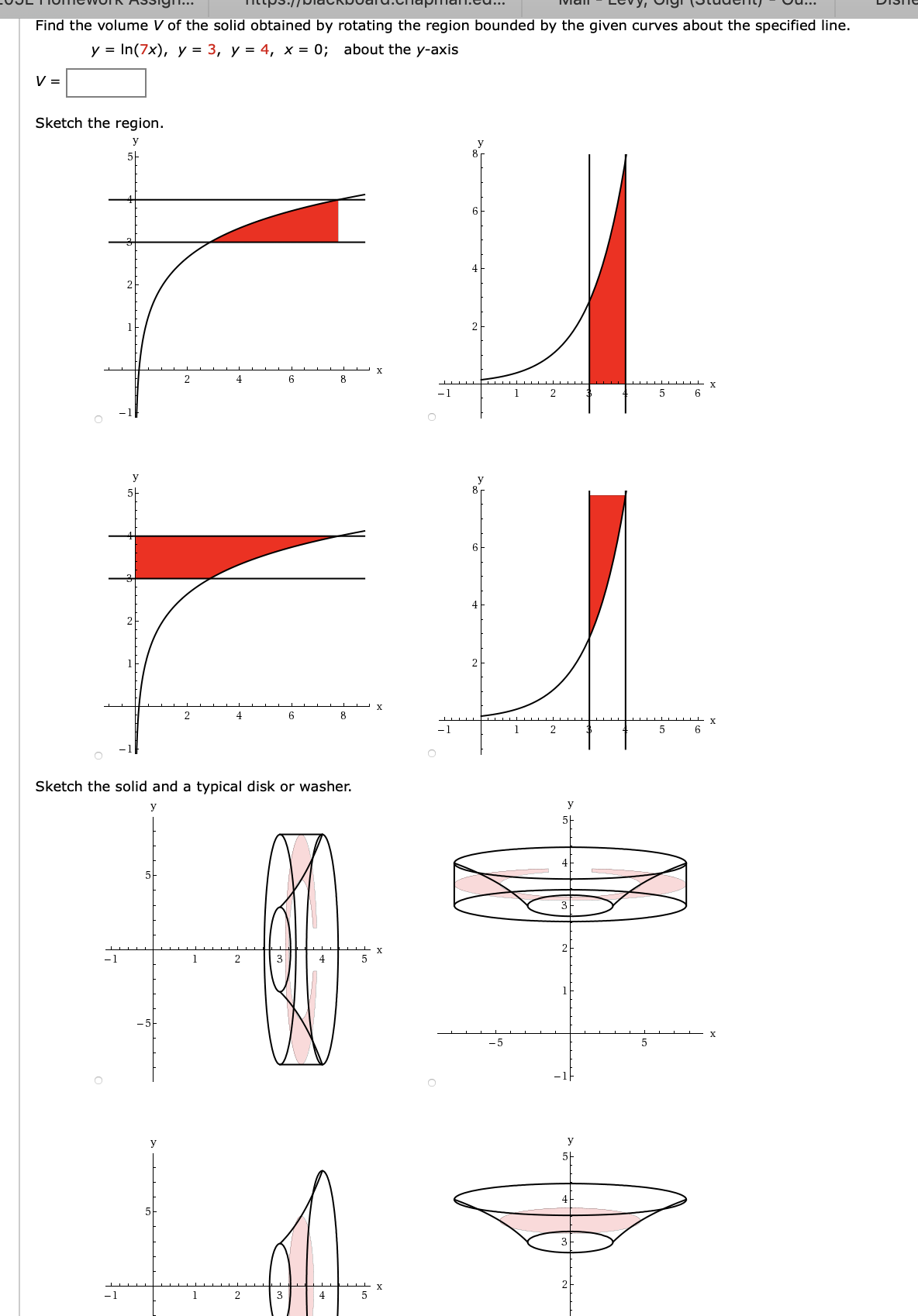 Answered Gn Find The Volume V Of The Solid Bartleby