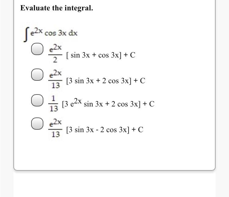 Answered Evaluate The Integral Sex Cos 3x Dx Bartleby
