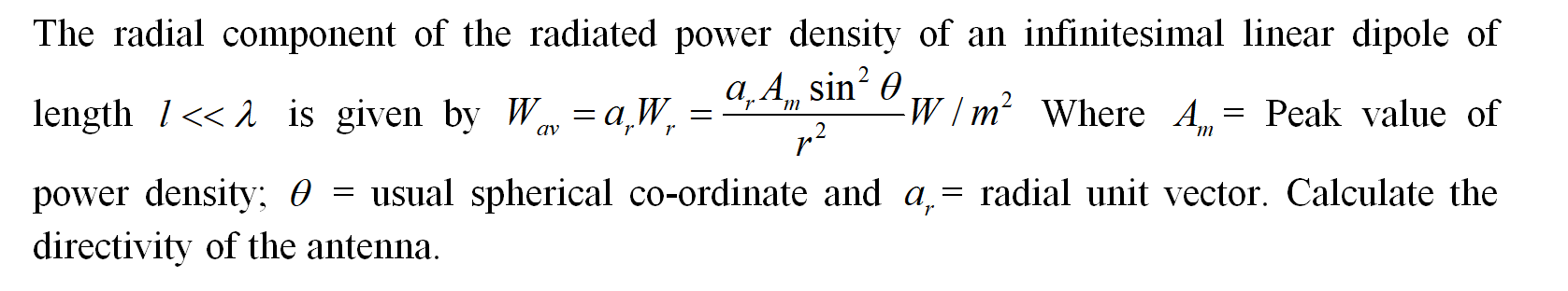 Answered: The radial component of the radiated… | bartleby