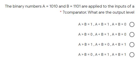 Answered: The Binary Numbers A = 1010 And B =… | Bartleby