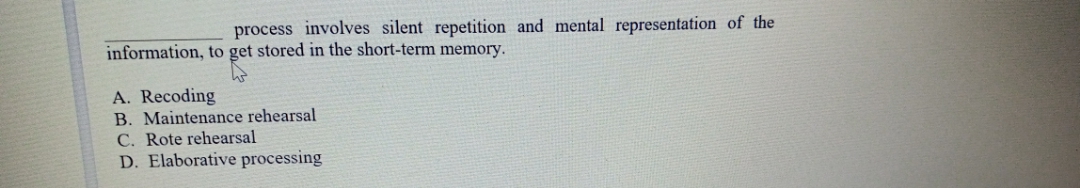 Answered: process involves silent repetition and… | bartleby